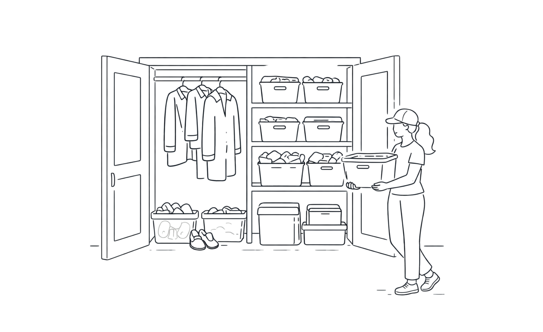 Closet inventory illustration